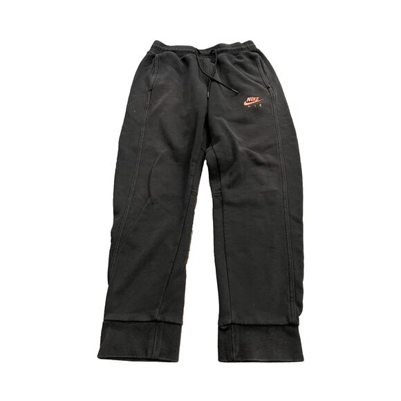 Nike Air Fleece Mens Black Jogger Sweatpants Size SMALL DD6348-013 - Picture 1 of 11